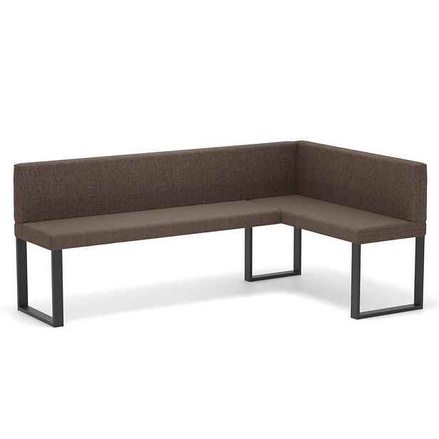 Idohome ROHOVÁ LAVICE SANA U pravá tkanina hladká, 128/168 cm, hnědá