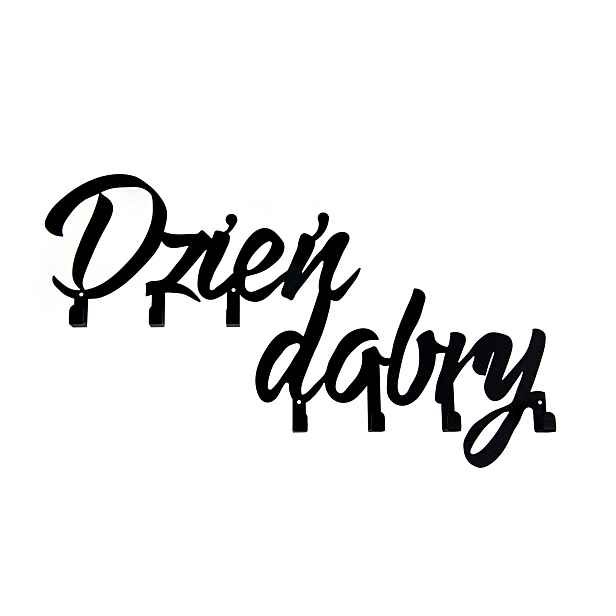 Velký nástěnný věšák na oblečení a klíče Dobrý den