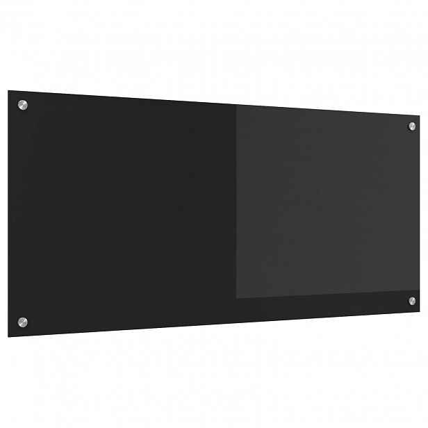 vidaXL Kuchyňský obklad Černá 110 x 50 cm tvrzené sklo