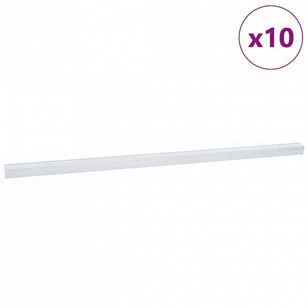 vidaXL Schodové hrany 10 ks Stříbrná 67 x 3.5 x 3 cm Hliník