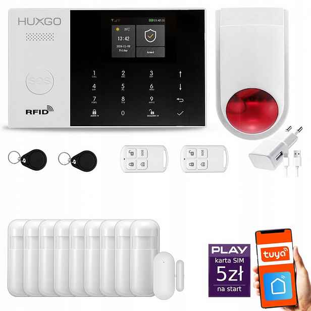 Bezdrátový Gsm alarm 4G WiFi – sada alarmu Huxgo HXA005 R9BS