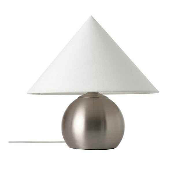 Bílá/v leskle stříbrné barvě látková stolní lampa (výška 38 cm) Connie – Ellos Home