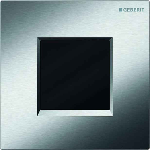 Geberit - Elektronické ovládání splachování pisoárů Typ 30, bateriové napájení, kartáčovaný chrom 116.037.KX.1