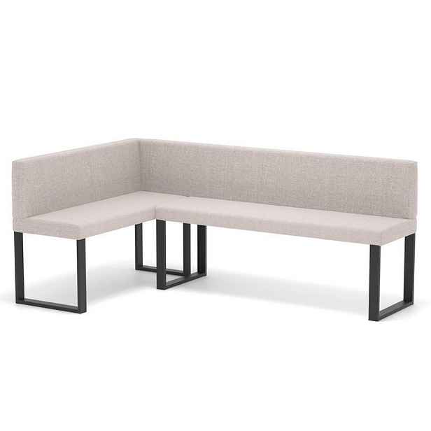 Idohome ROHOVÁ LAVICE SANA U levá tkanina hladká, 142/196 cm, béžová