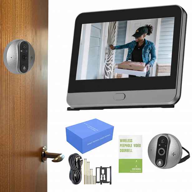 Kukátko Na Dveře Wifi Elektronický Tuya Kamera Jidáš Full Hd Noční Režim