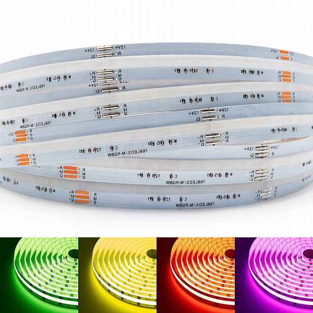 Led pásek Cob Pro 784 LED/m Rgbw Nw 24V IP20 5 m silné světlo jedna linka