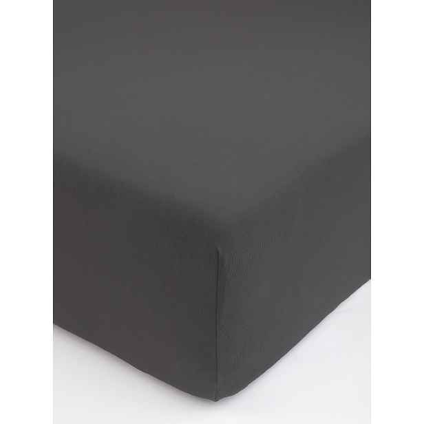 MKLuzkoviny.cz Jersey prostěradlo s elastanem Deluxe 120 × 200 cm - tmavě šedé