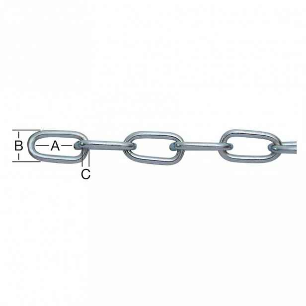 Řetěz ocel 2mm zn