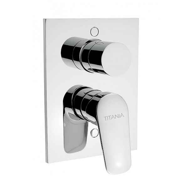 Vanová baterie Novaservis Titania Pure včetně podomítkového tělesa chrom 90350R,0