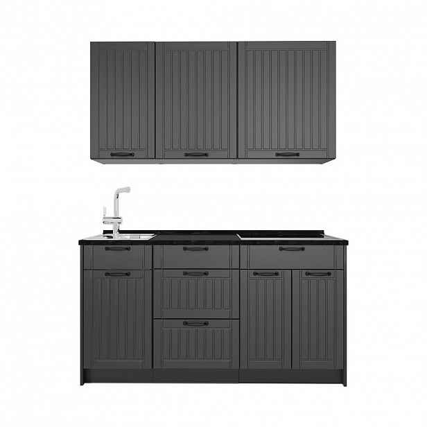 Vicco JEDNOTKOVÁ KUCHYNĚ Fame-Line, Tmavě šedá/Antracit, 150 cm, PD Antracit