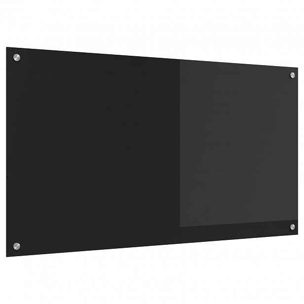 vidaXL Kuchyňský obklad Černá 110 x 60 cm tvrzené sklo