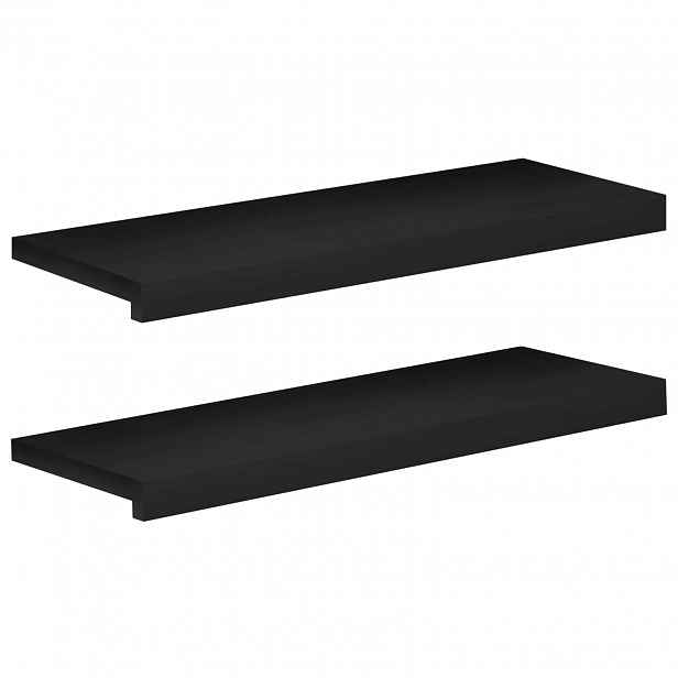 vidaXL Schodišťové nášlapy 2 ks 80 x 30 x 2 cm Černá