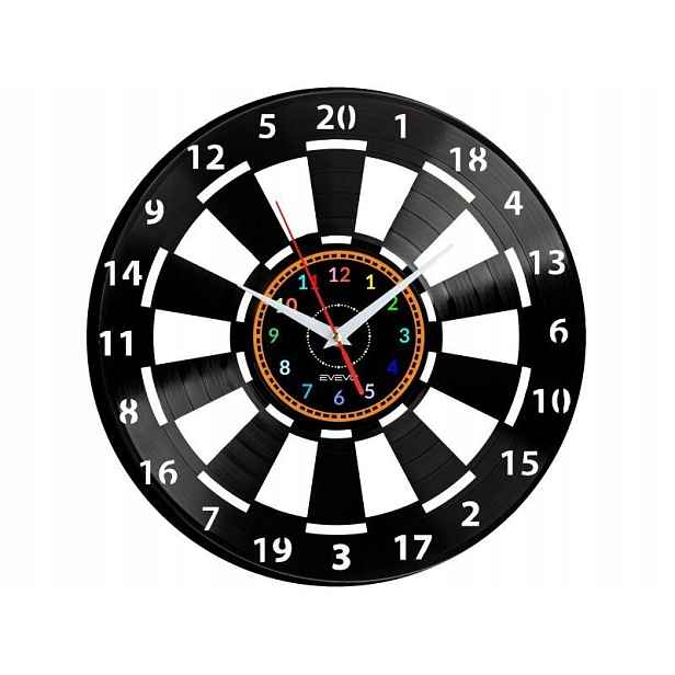 Darts Dárek Originální dekorace do domu Hodiny z vinylové desky