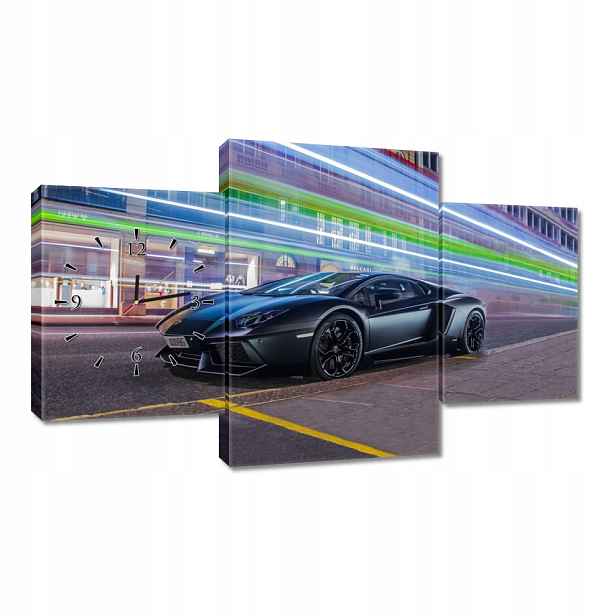 Nástěnné hodiny 100x60 Sportovní auto