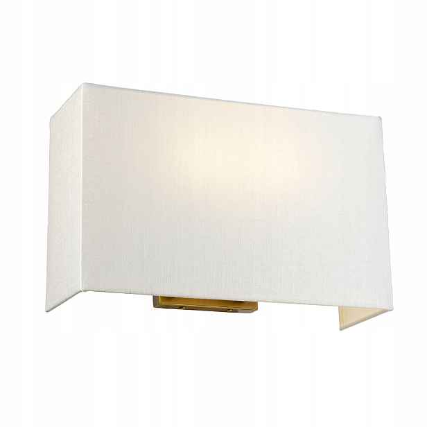 Nástěnné svítidlo zlaté obdélníkové krémové stínidlo 37 cm Designer's Lightbox
