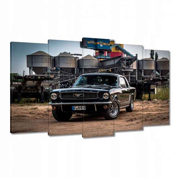 Obrazy 100x60 Černý Ford mustang Auto