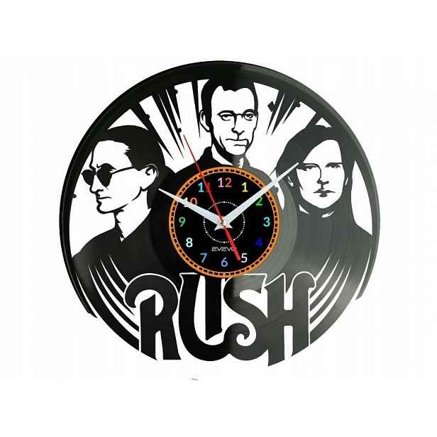 Rush Dárek Originální dekorace do domu Hodiny z vinylové desky