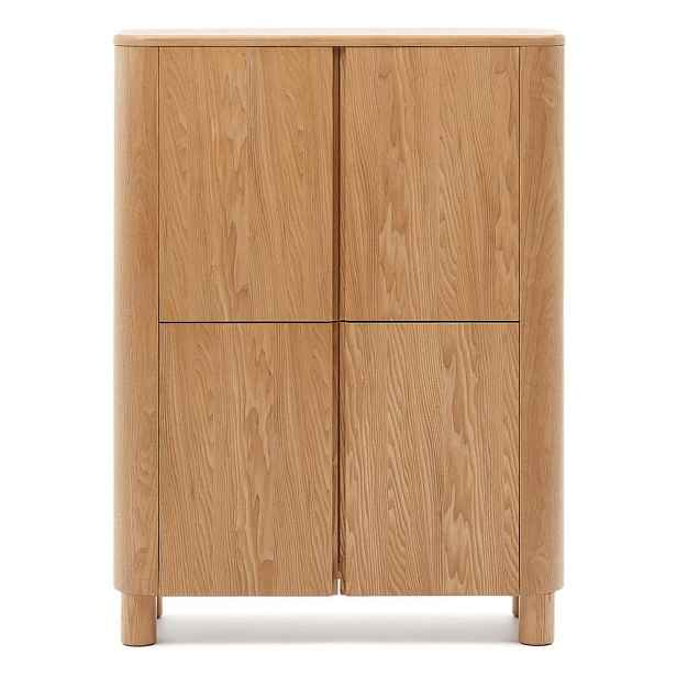 Skříňka v dekoru jasanu v přírodní barvě 100x134x40 cm Salaya – Kave Home
