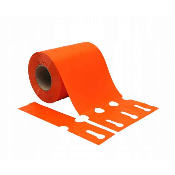 Smyčkové zahradnické/sadové etikety Oranžové 163,5x33 mm (33x163,5)