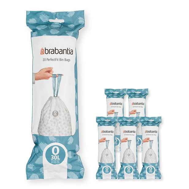 Stahovací pytle na odpadky v sadě 120 ks 30 l PerfectFit O – Brabantia