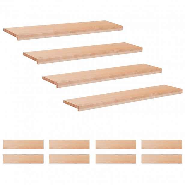 vidaXL Schodišťové nášlapy 12 ks 120 x 30 x 2 cm Přírodní