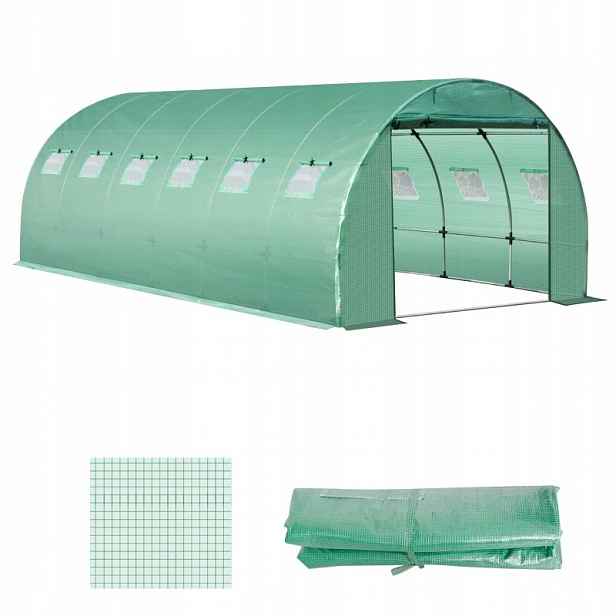 Kryt pro tunelový skleník 600x300x200 cm Pe Outsunny zelený