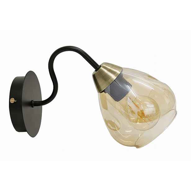 Nástěnné svítidlo Candellux Unica 21-00866 E27 40W černá/mosaz Candellux