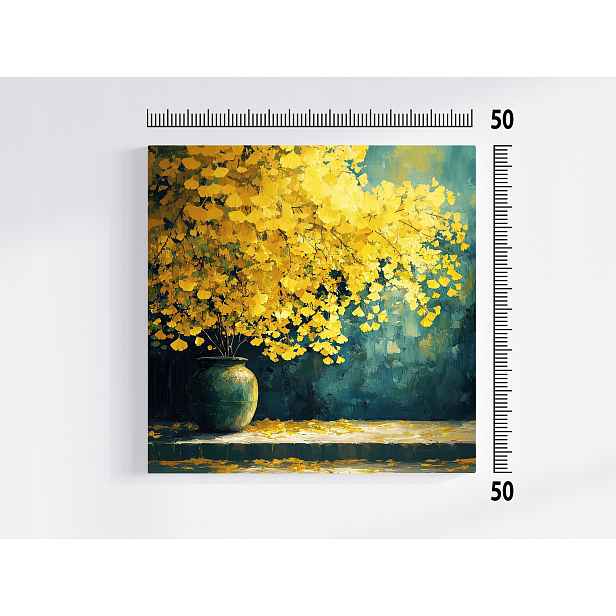 Obraz Na Plátně Canvas Strom Stromek Ginkgo Podzim Žluté Listy 50x50