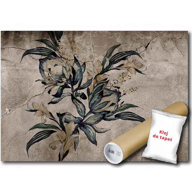 Vinylová fototapeta Květiny Beton Vintage 152x104