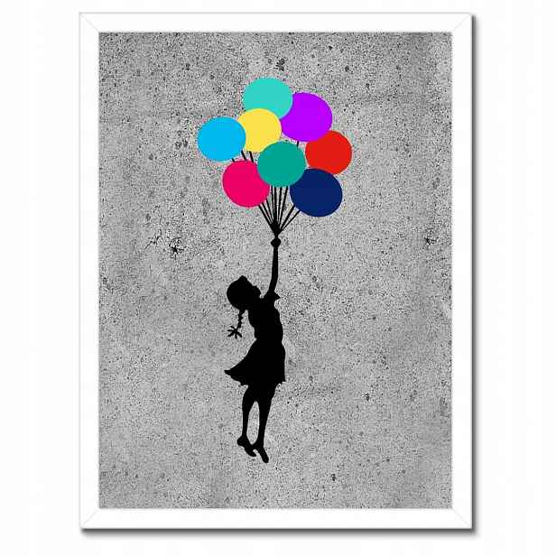 Plakáty v rámu 30x40 Banksy Duhové zvednutí