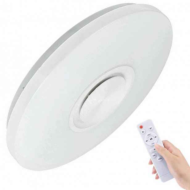 Lampa Stropní Svítidlo Led Rgb 60W Bluetooth Reproduktor Dálkový Ovladač Aplikace Smart Barev Cct