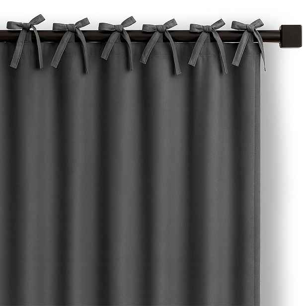 Restilo Závěs Carli s designovými poutky 140x250 cm šedý, velikost 140x250