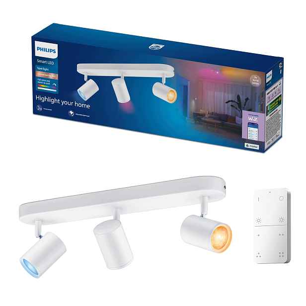 stropní svítidlo Led Spot 2x GU10 Rgb Philips Smart WiFi Aplikace WiZ Dálkový Ovladač