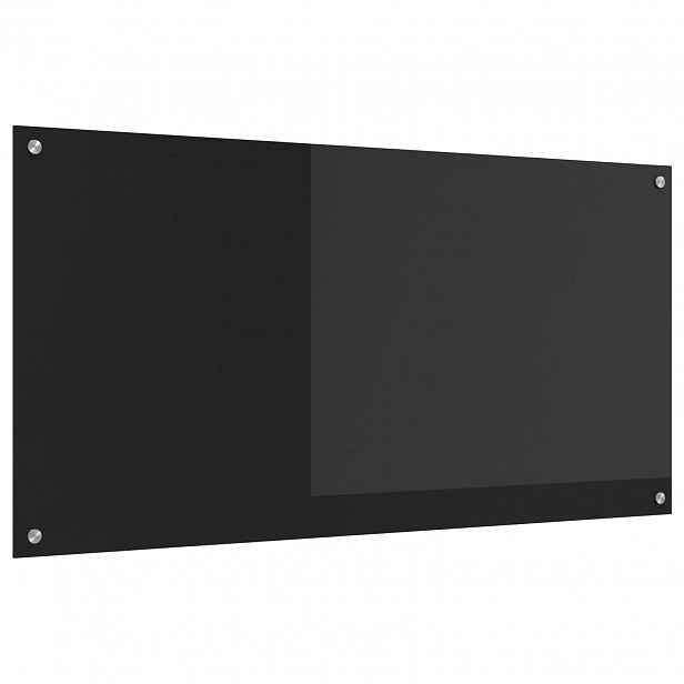 vidaXL Kuchyňský obklad Černá 120 x 60 cm tvrzené sklo