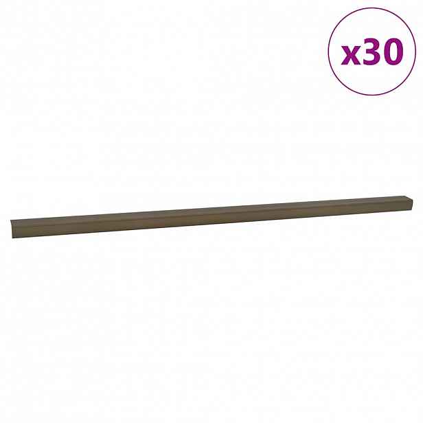 vidaXL Schodové hrany 30 ks Hnědá 67 x 3 x 2 cm Hliník