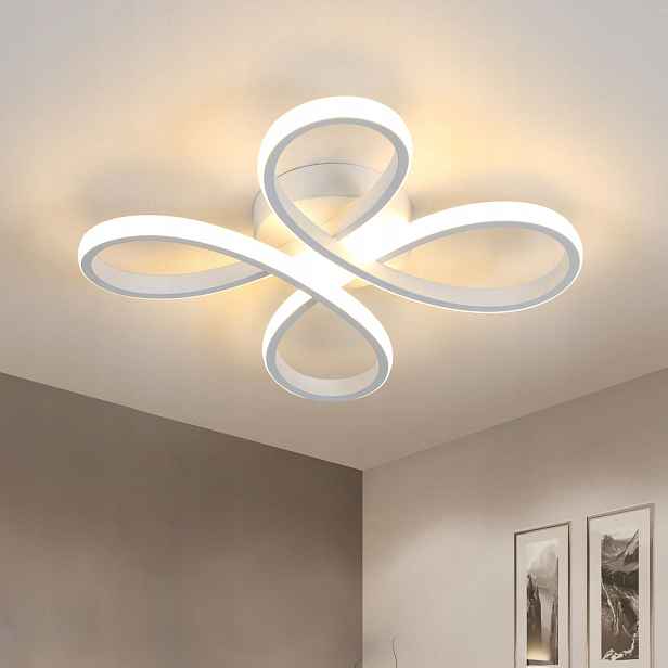 Stropní závěsné Led svítidlo lustr bílý moderní 30W 3000K 30cm