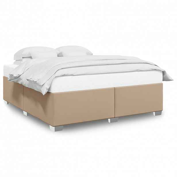 vidaXL Rám postele cappuccino 200x200 cm umělá kůže