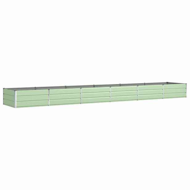 vidaXL Truhlík Pastelově zelená 580 x 100 x 45 cm Pozinkovaná ocel