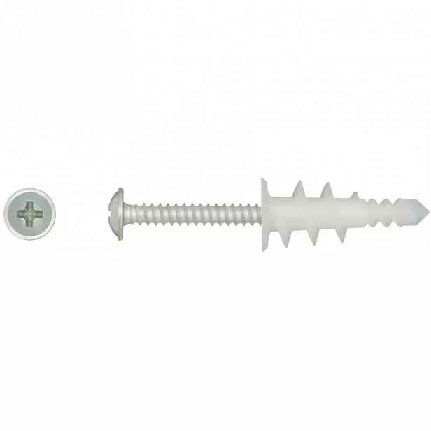 Hmoždinka závrtná DRA-01 do sádrokartonu - nylon + vrut; 3,9 x 32 mm; (100 ks/bal.)