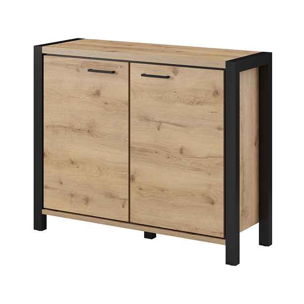 MASSENO KOMODA ATTIVO, 112/91/41 cm s 2 dvířky, dekor dub