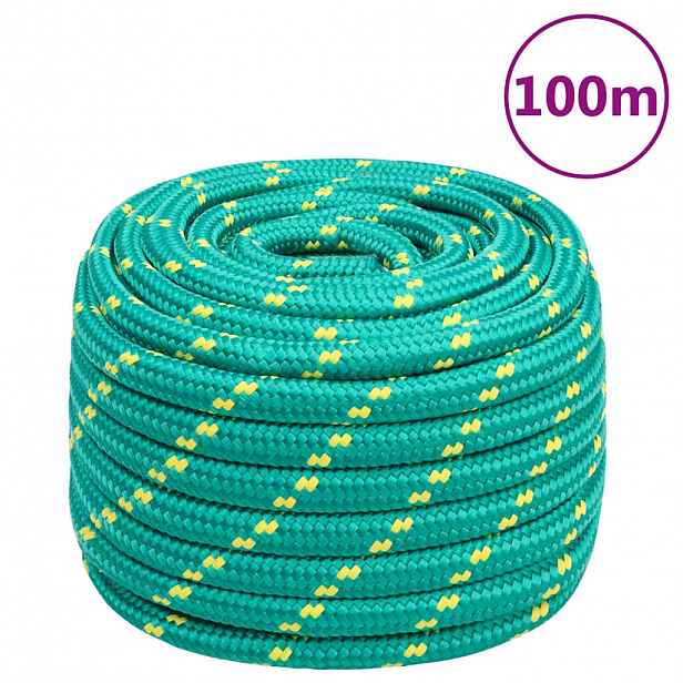 vidaXL Lodní lano zelené 20 mm 100 m polypropylen