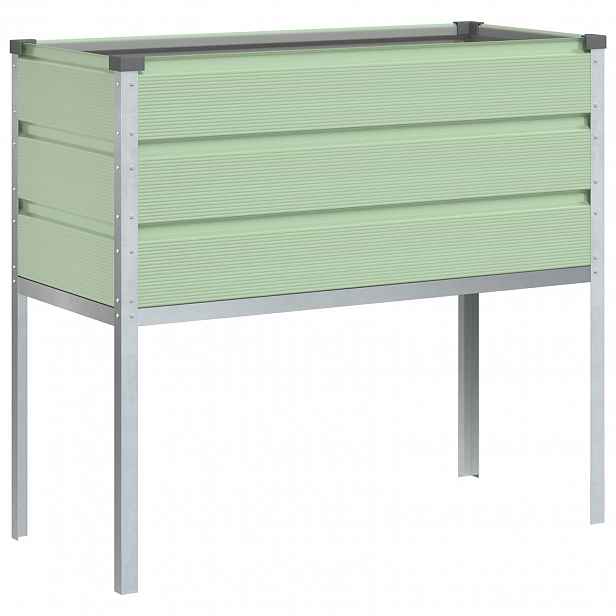 vidaXL Truhlík Pastelově zelená 100 x 45 x 90 cm Pozinkovaná ocel