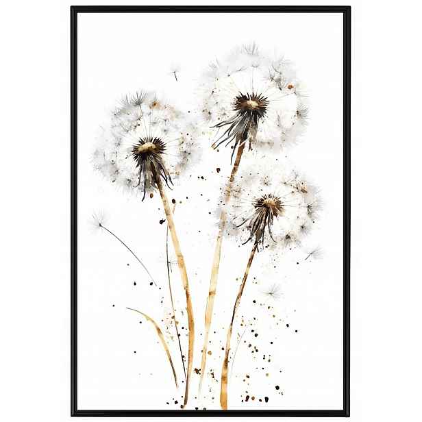 Plakát Rámeček Hliníková Grafika Příroda Květiny Dmychadla Puch Boho 40x60
