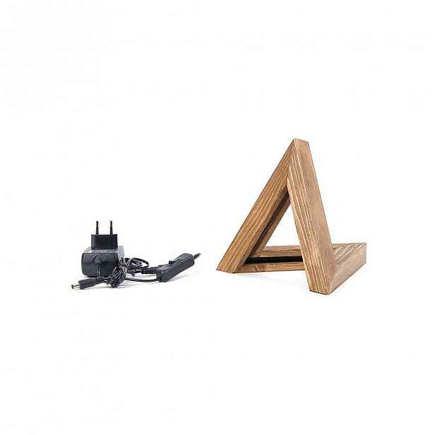 Dřevěné stolní svítidlo Triangle