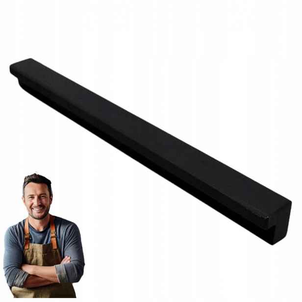Nábytková Úchytka do skříňky Zásuvky dřevěný Bato 555 mm Černý