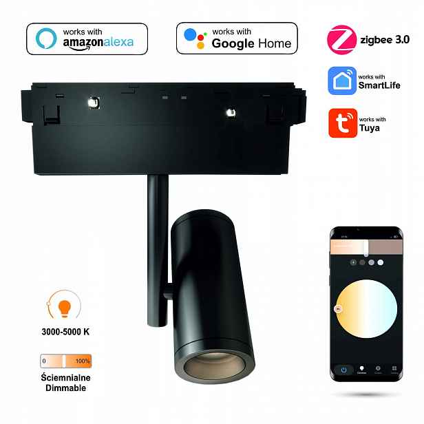 Spot Led WiFi reflektor Zigbee Pista 10W pro kolejnice
