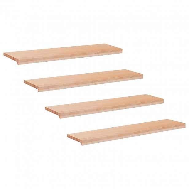 vidaXL Schodišťové nášlapy 4 ks 120 x 25 x 2 cm Přírodní