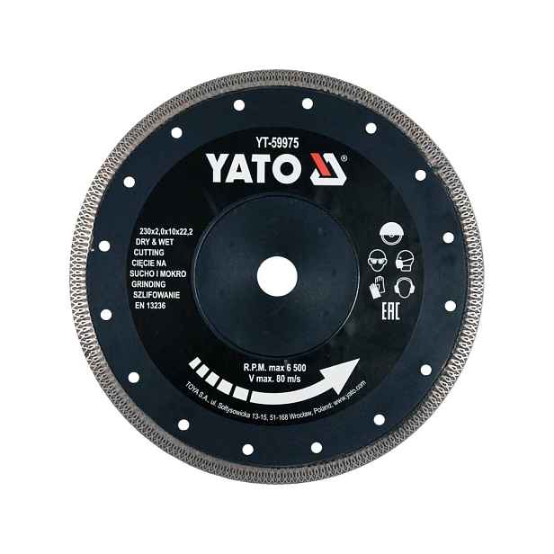 YATO Kotouč řezný diamantový 230 x 22,2 x 2 mm