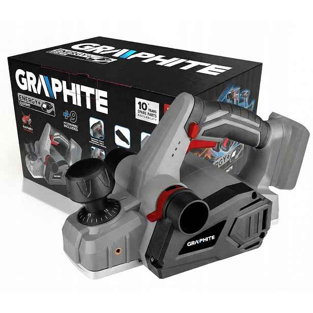 Akumulátorový hoblík Energy+ 18 V bez akumulátoru Graphite