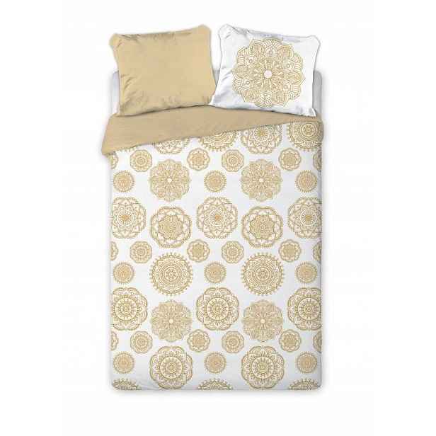 Bílo-zlaté Glamour Povlečení Povlečení Rozetta 100% Bavlna 200x220